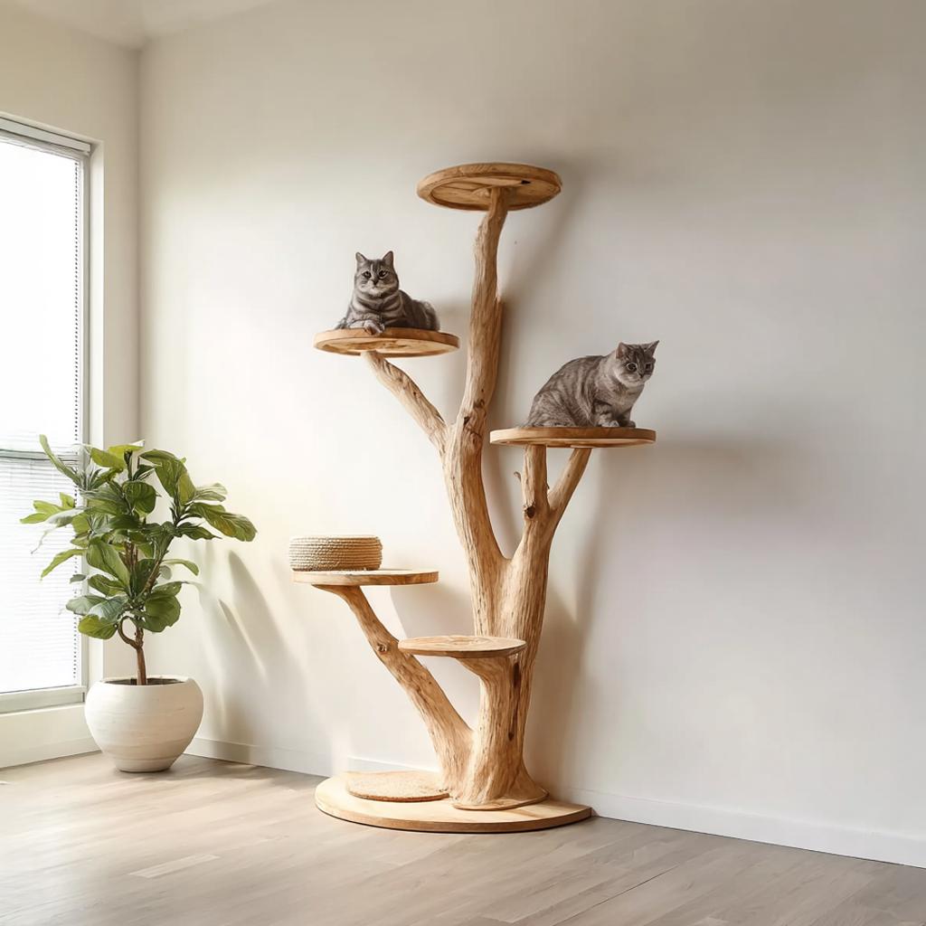 Rustic Tree Cat Tower Modern Living Room SINLSATT024