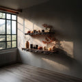 Rustic Floating Shelf Halloween Entryway Hallway