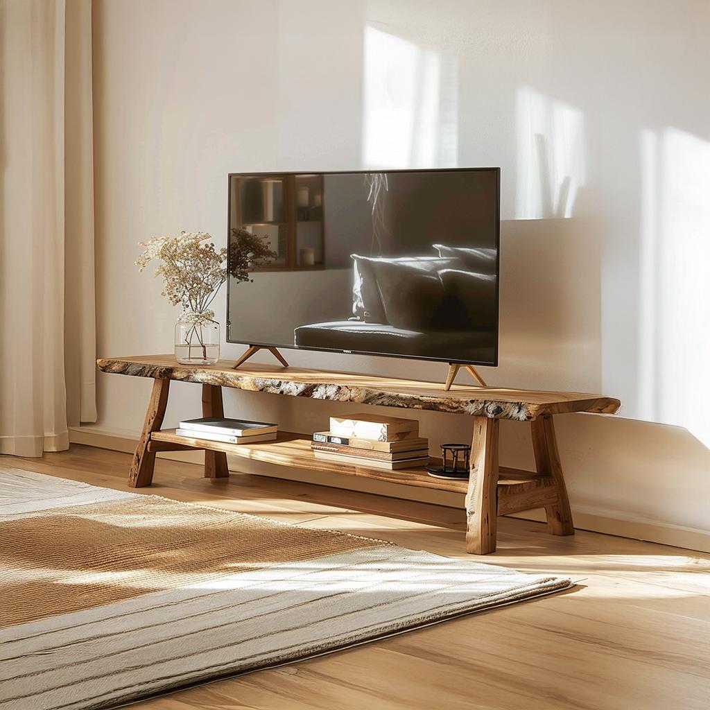Rustic Console TV Stand Bedroom