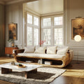 Rustic Solid Wood Sofa Table, Handcrafted Console behind Couch for Modern Living Room & Holiday Display