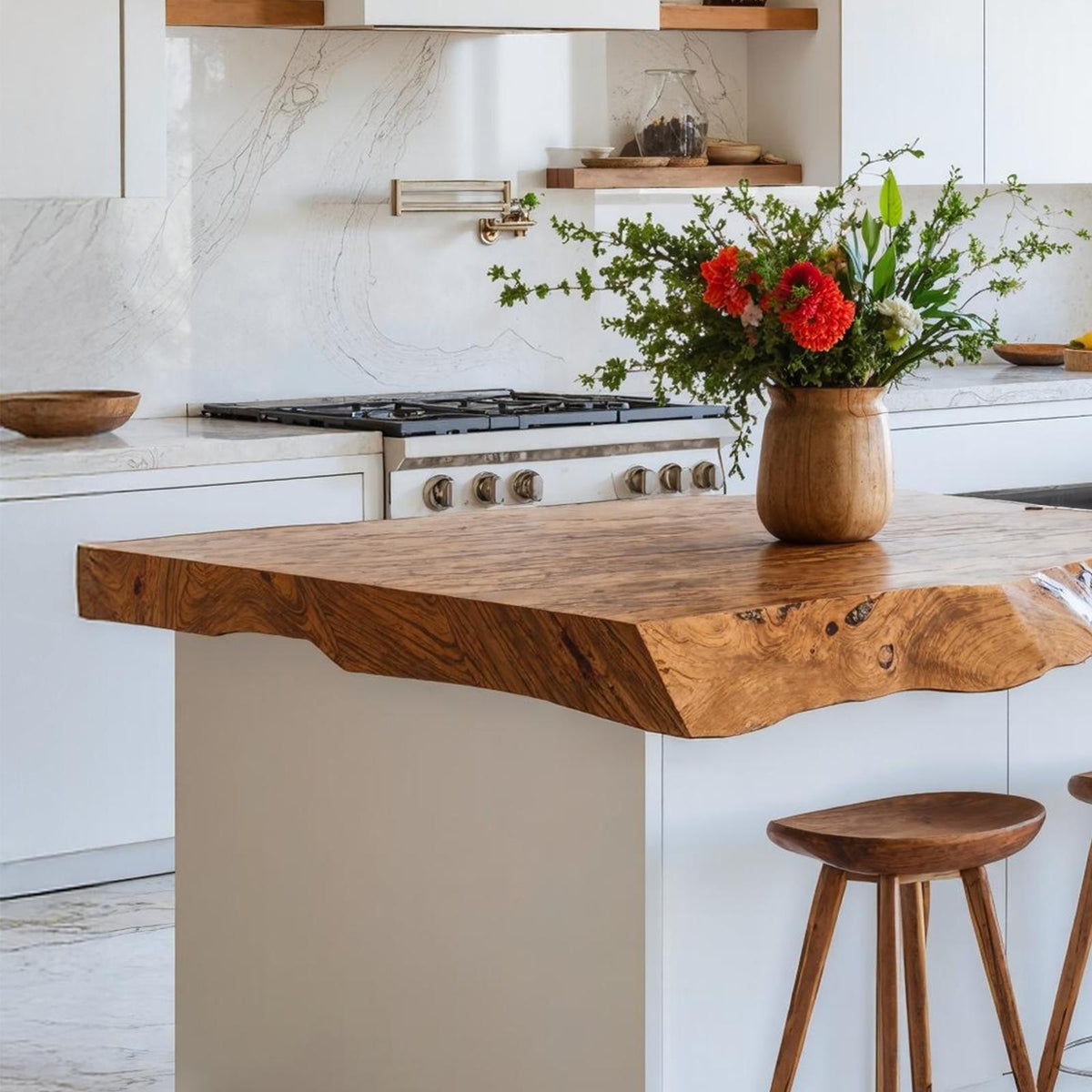 Mid Century Live Edge Countertop Kitchen Decor Statement