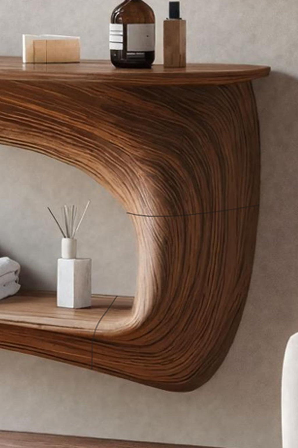 Handcrafted Solid Wood Vanity, Makeup Dressing Table, Bedroom Vanity Desk with Drawer & Storage Console