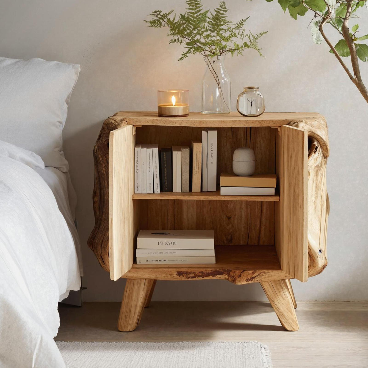 Farmhouse Live Edge Nightstand For Natural Bedroom Vibe SILDTTNNS010