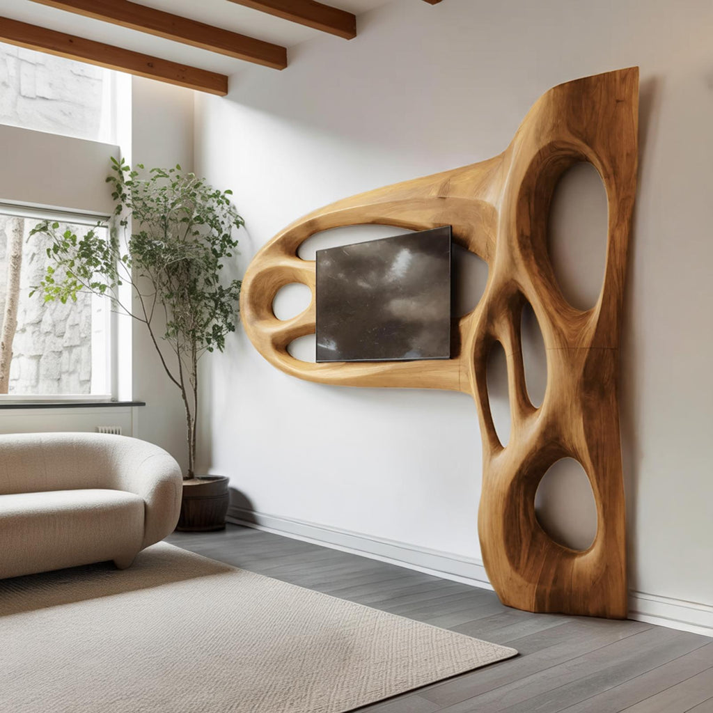 Contemporary Sculptural TV Frame For Living Room Decor