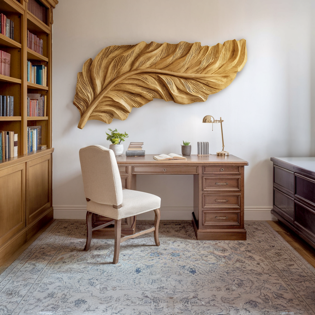 Organic Feather Wall Art Nature Inspired For Home Decor
