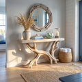 Rustic Coastal Console Table Living Room And Hallway