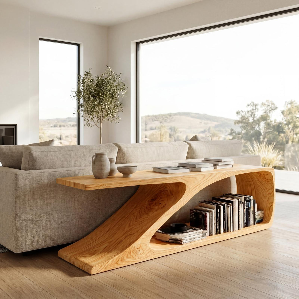 Contemporary Wooden Console Table For Living Room Decor RTTHHNCS003