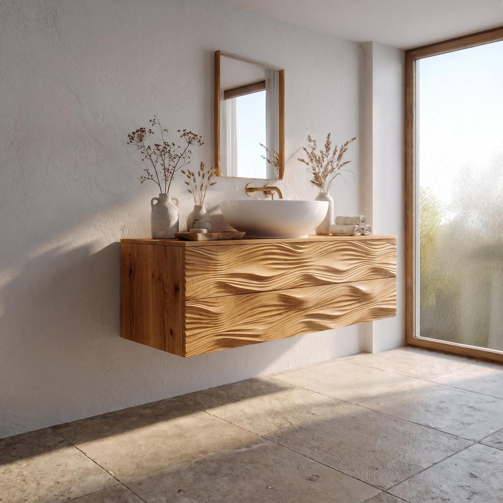 Modern Bathroom Vanity With Integrated Drawers For Bathroom