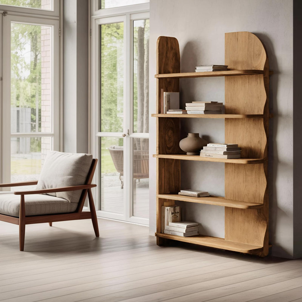 Minimalist Bookcase Sculptural Design For Living Decor