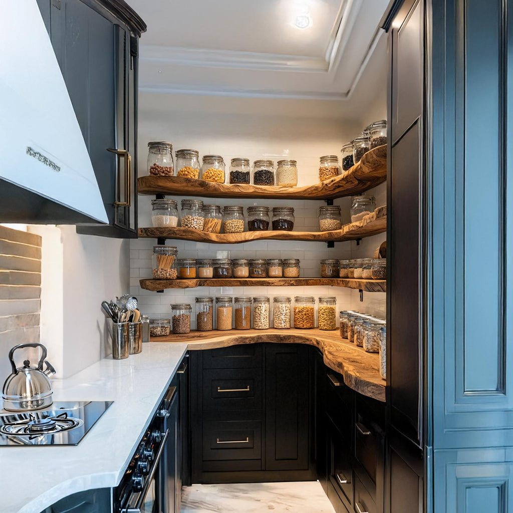 Handcrafted Wooden Spice Rack For Kitchen Cabinet Use