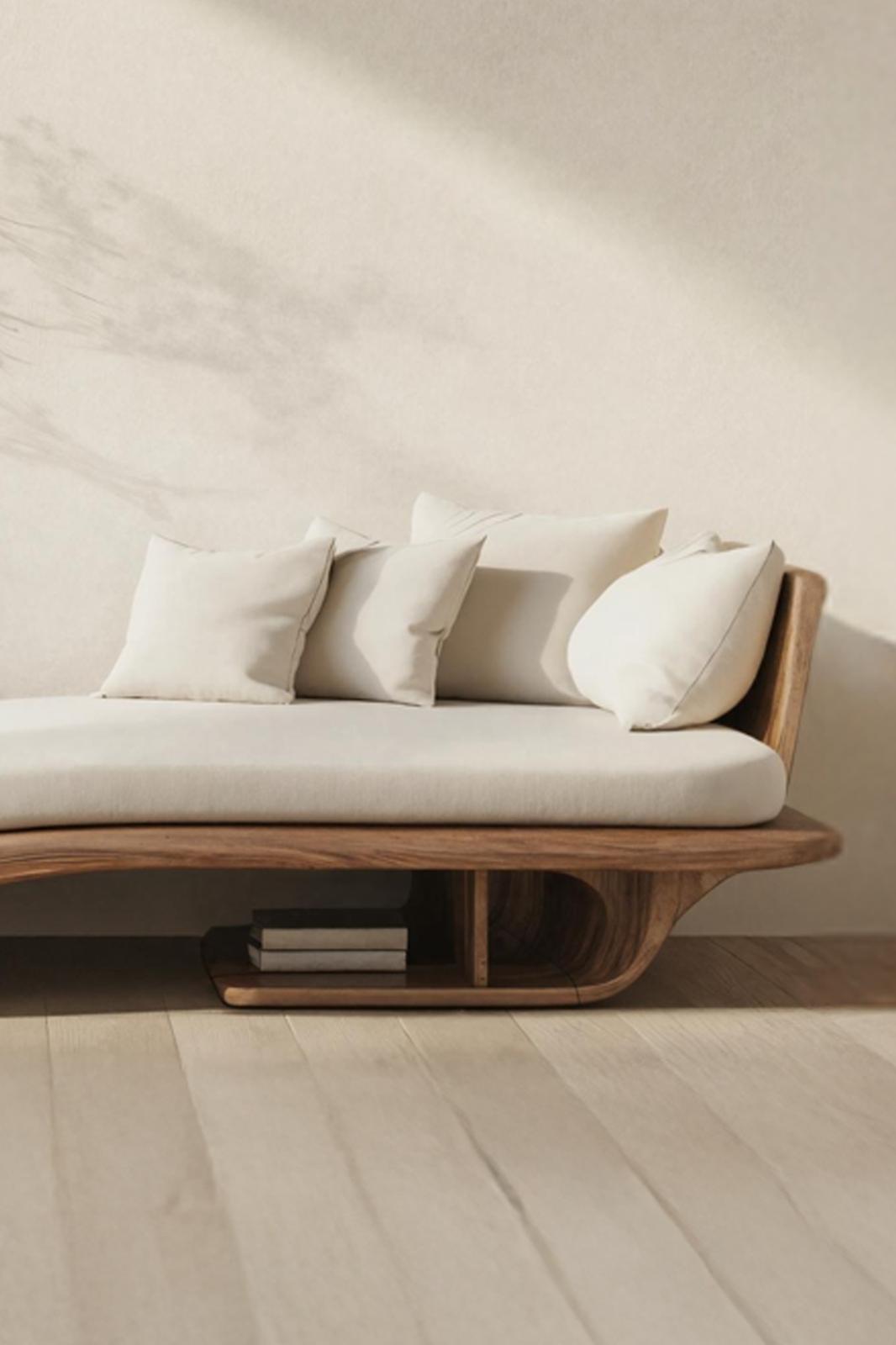 Rustic Solid Wood Garden Daybed For Entryway Furniture Styling