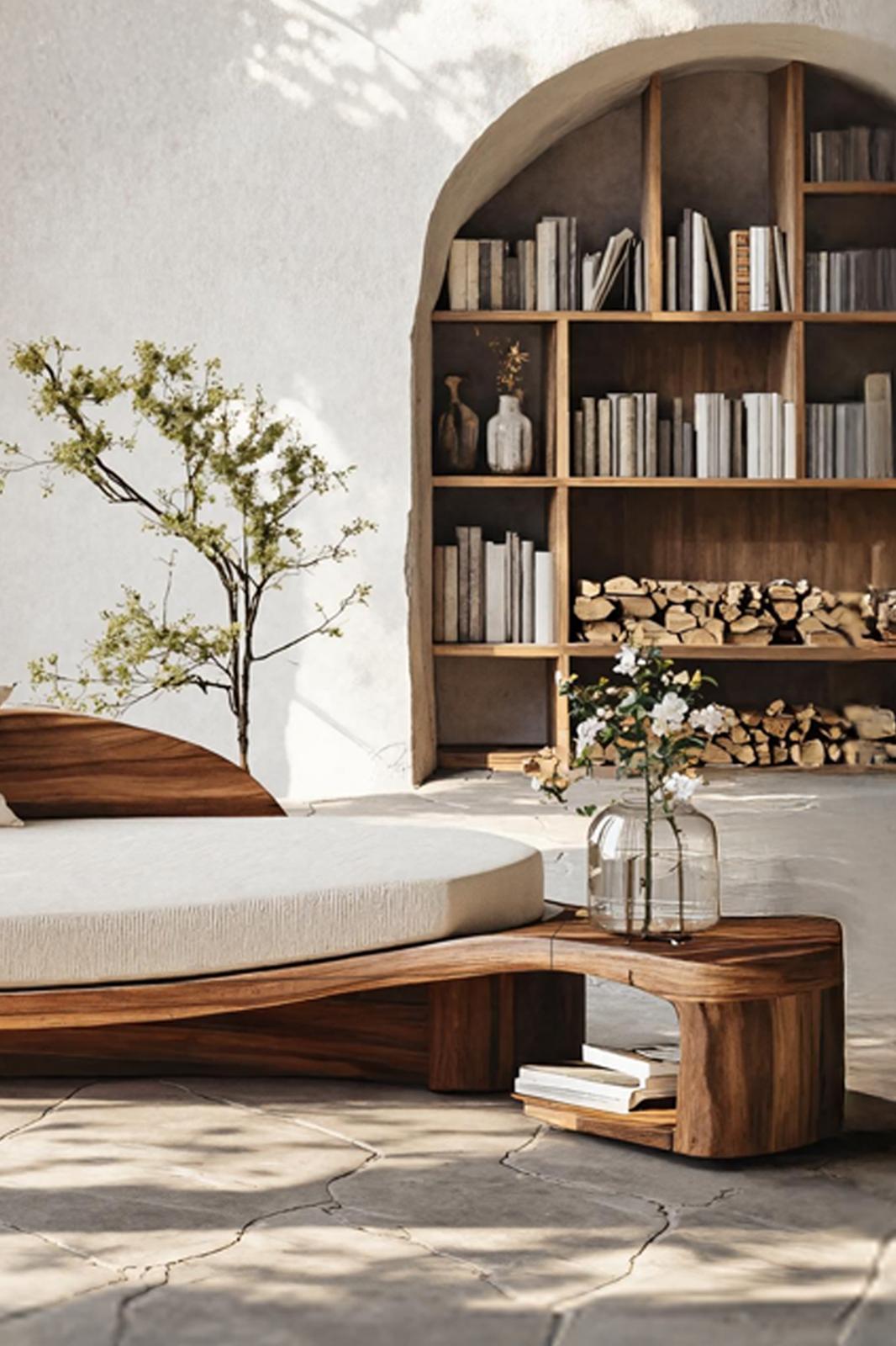 Handcrafted Wooden Daybed For Classic Bedroom Furniture Design