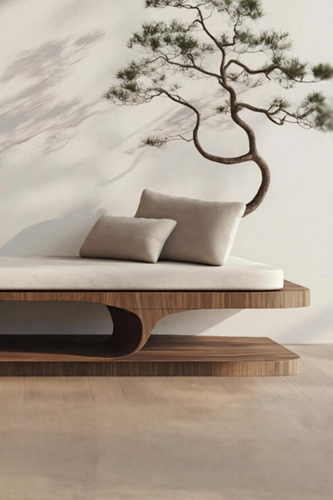 Handcrafted Solid Wood Garden Daybed For Bedroom Furniture Decor