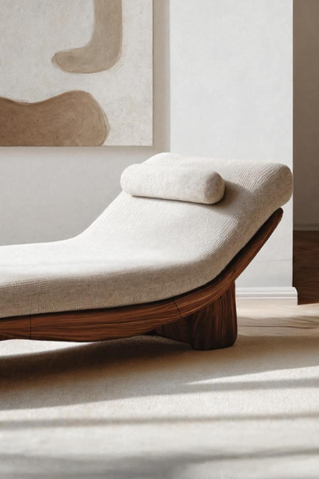 Mid Century Solid Wood Garden Daybed For Entryway Furniture