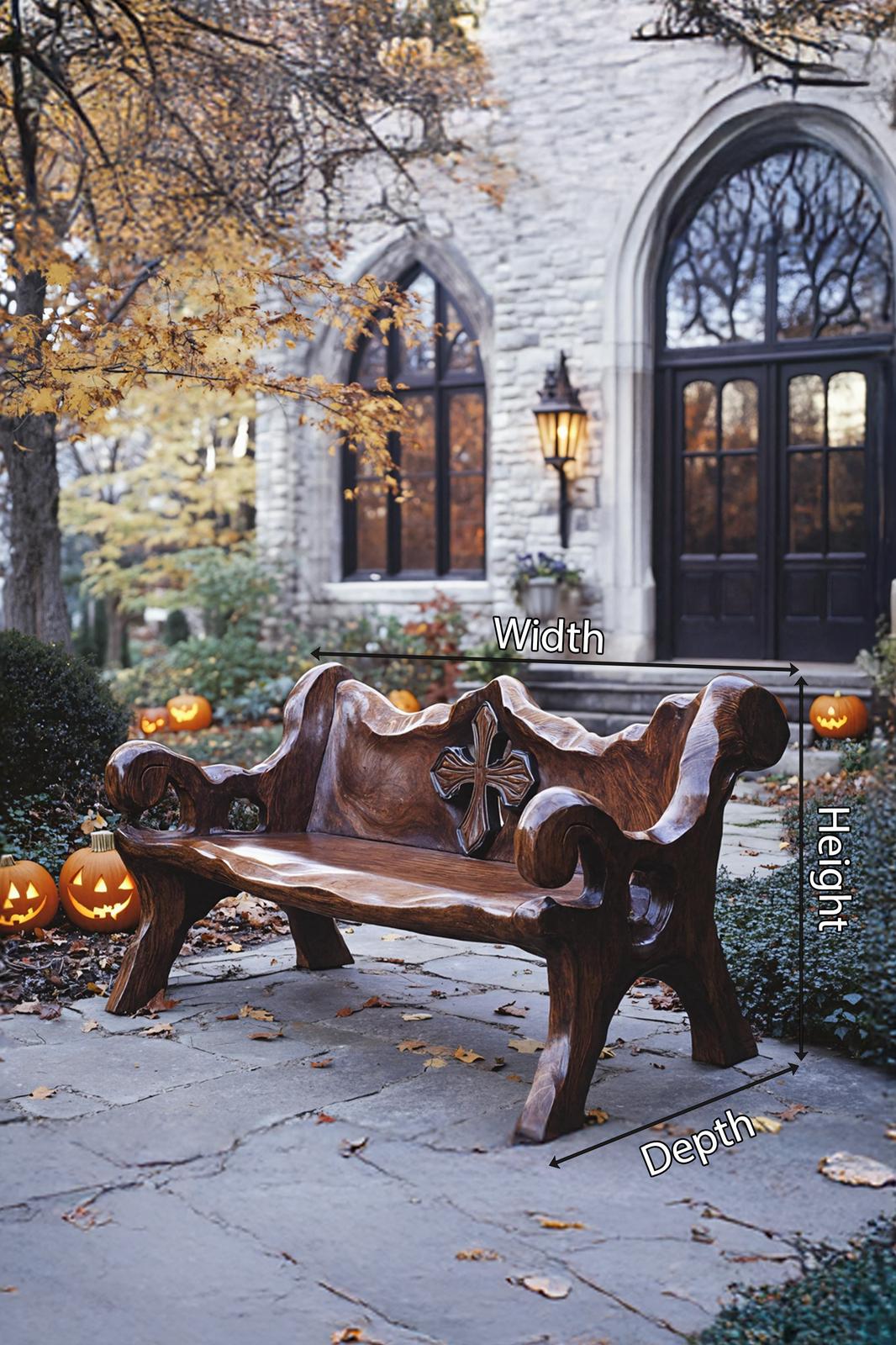 Handcrafted Live Edge Outdoor Bench For Rustic Outdoor Design