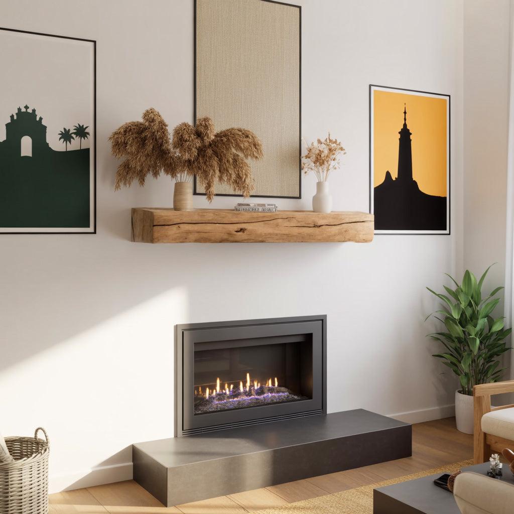 Rustic Live Edge Mantel For Living Room