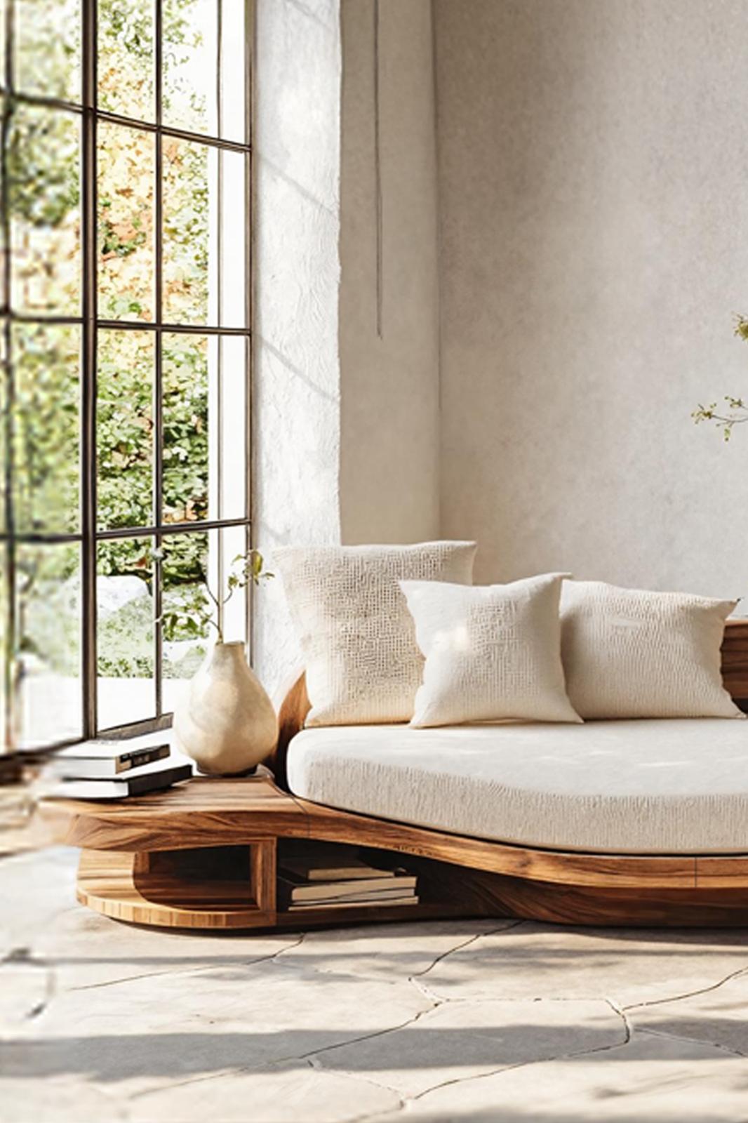 Handcrafted Wooden Daybed For Classic Bedroom Furniture Design