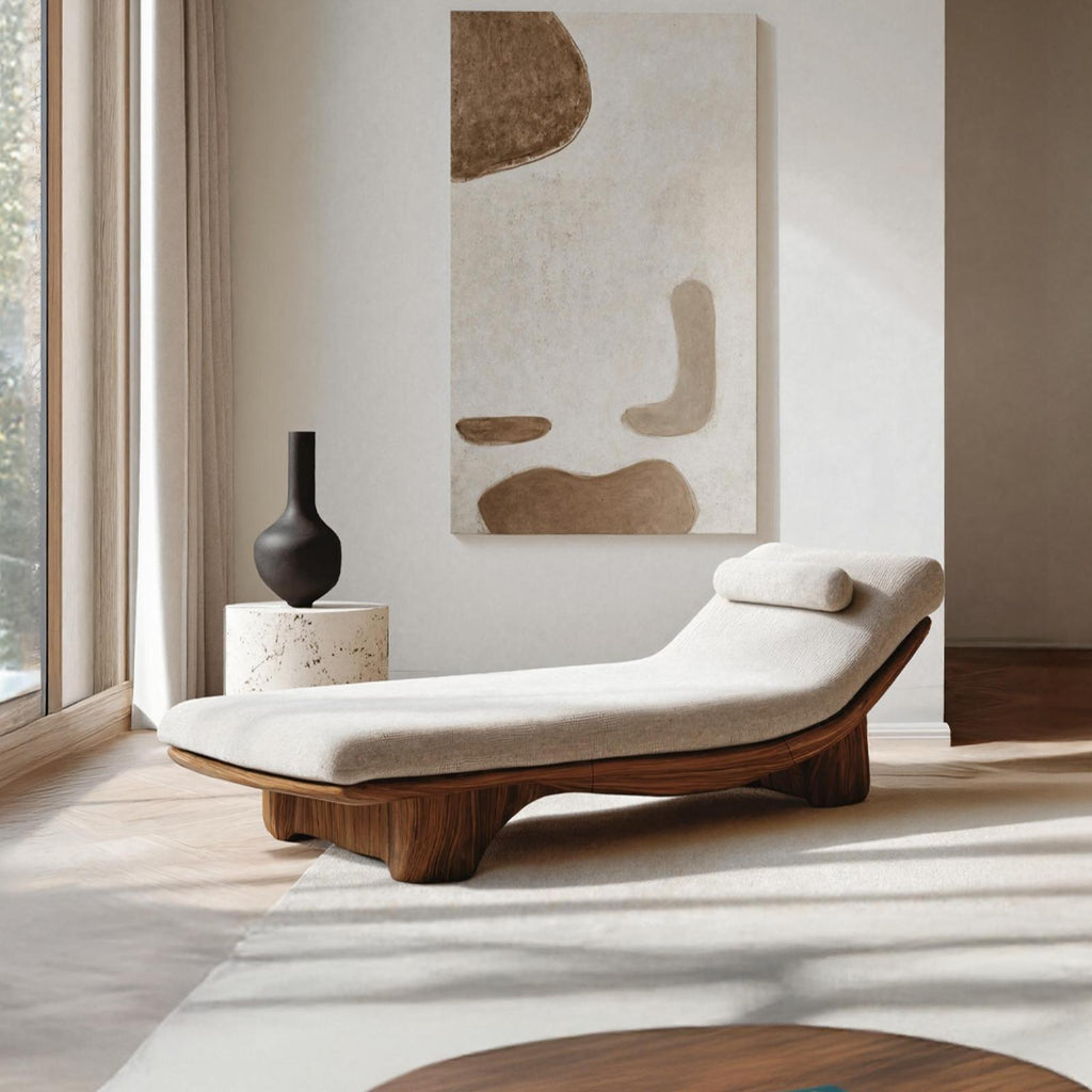 Mid Century Solid Wood Garden Daybed For Entryway Furniture