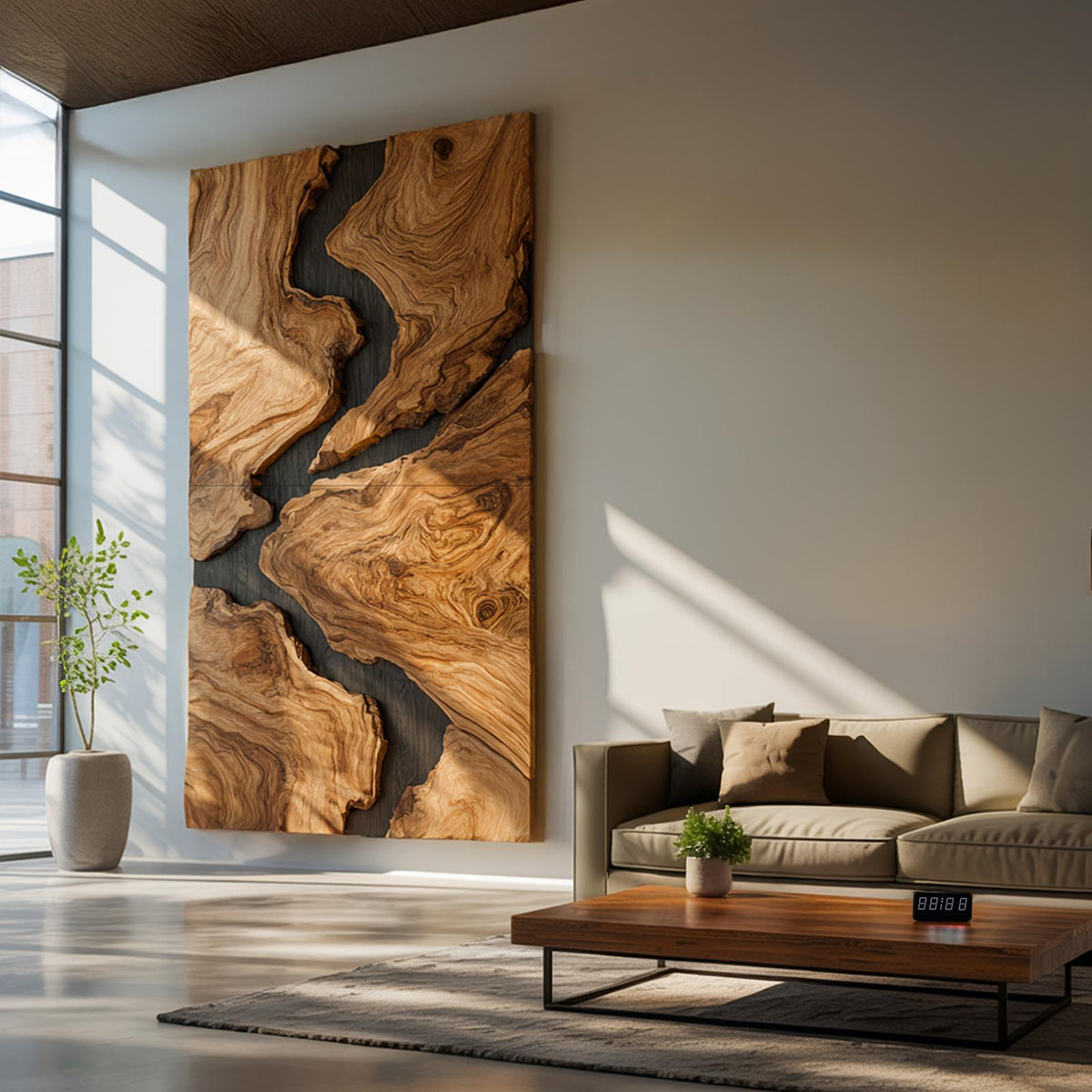 Spry Interior Farmhouse Rectangular Wooden Wall Art, Handcrafted Rustic Solid Wood 3D Wall Decor Panel for Entryway, SILDTTRWA033