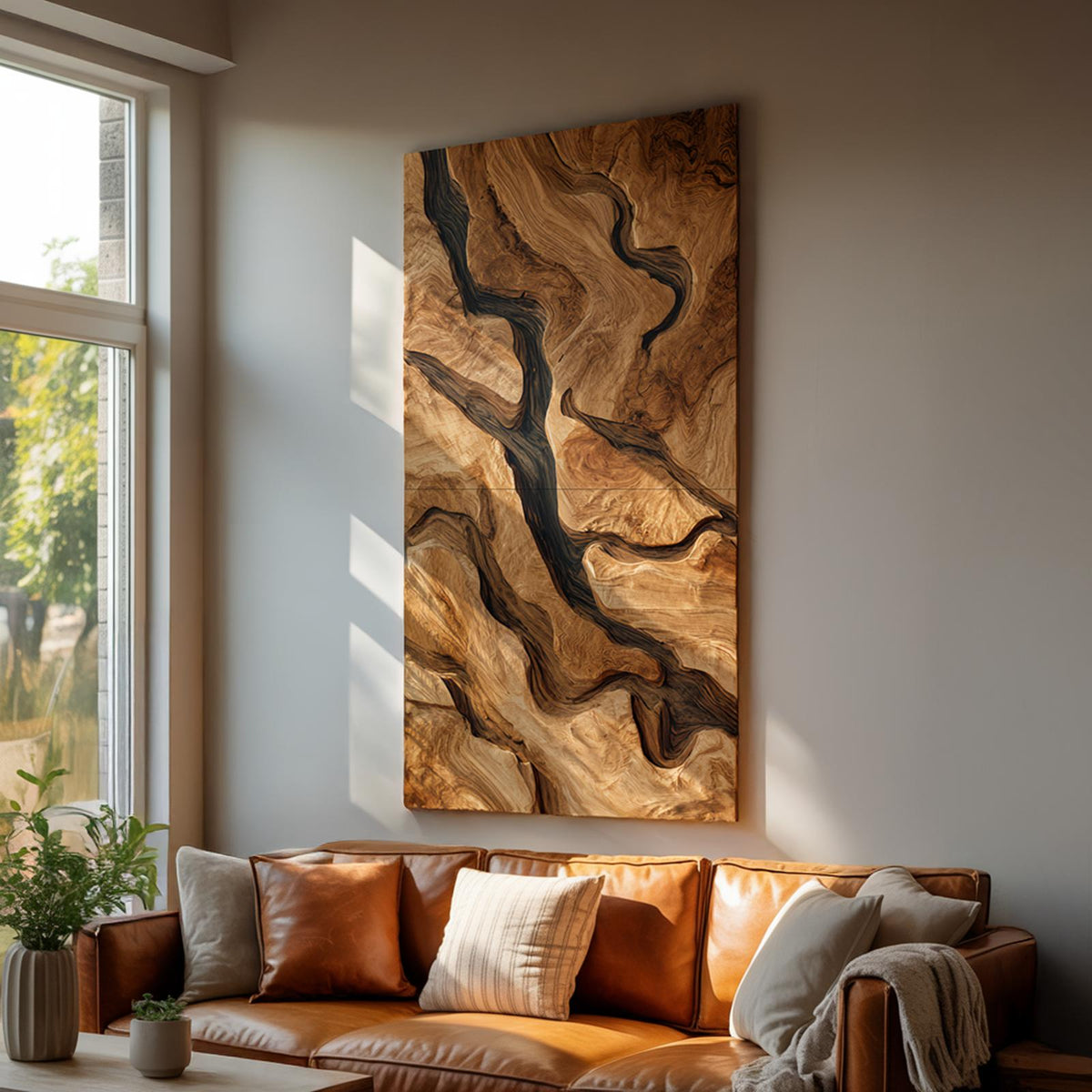 Spry Interior Handcrafted Wooden Wall Art Sculpture, Solid Wood 3D Wall Decor Panel for Bedroom & Living Room, SILDTTRWA035