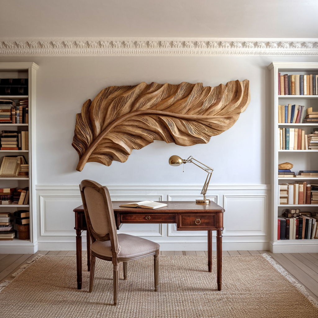 Organic Feather Wall Art Nature Inspired For Home Decor