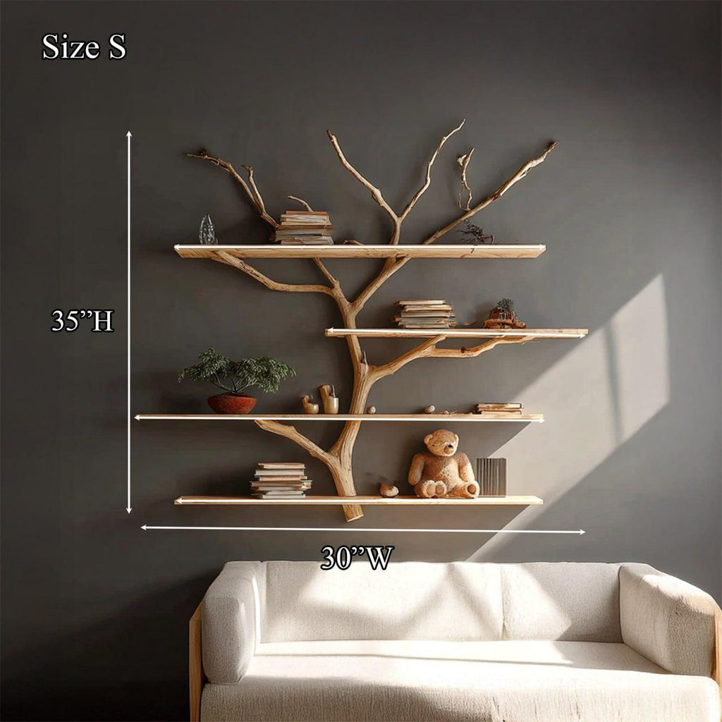 Rustic Book Tree Shelf Nursery Kids