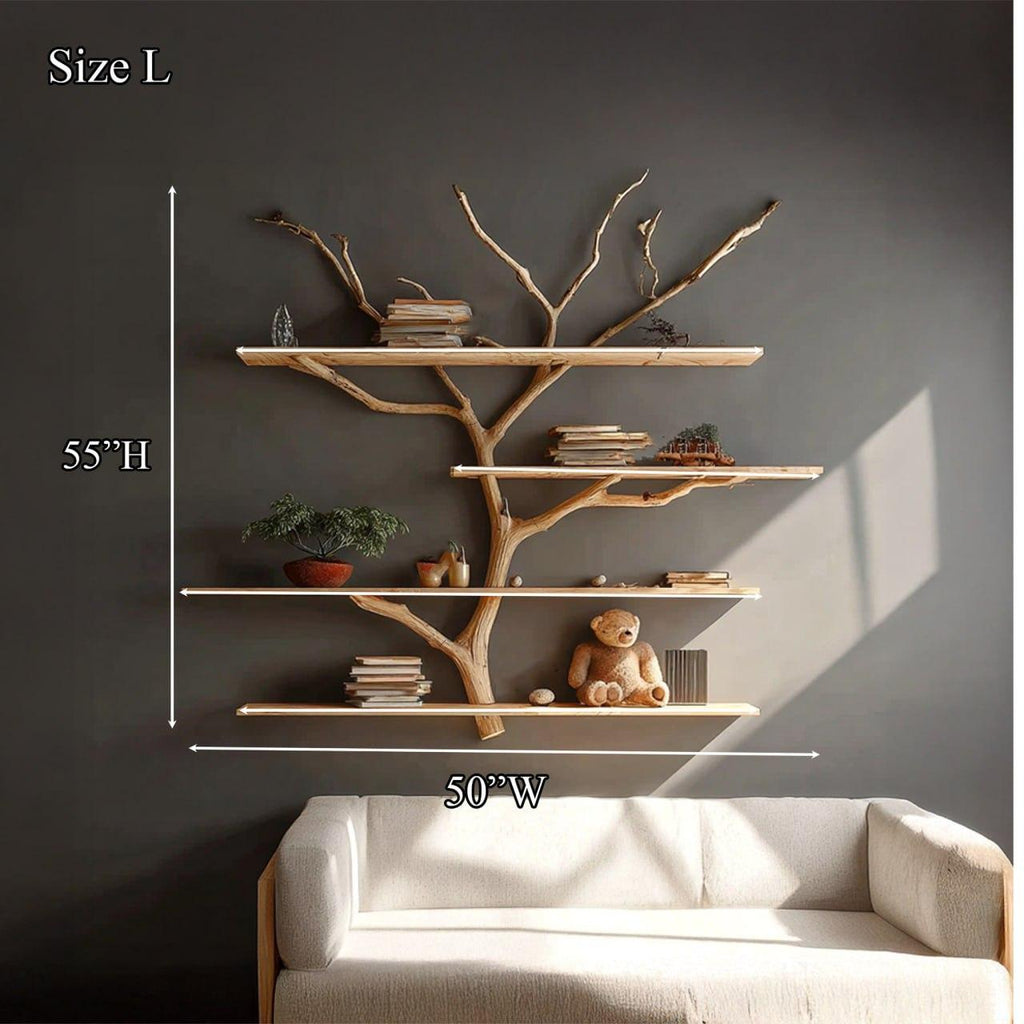 Rustic Book Tree Shelf Nursery Kids