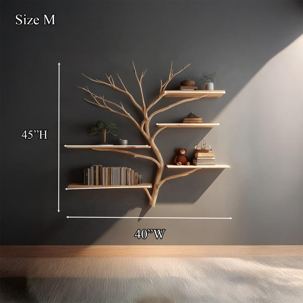 Midcentury Tree Bookshelf Study Room