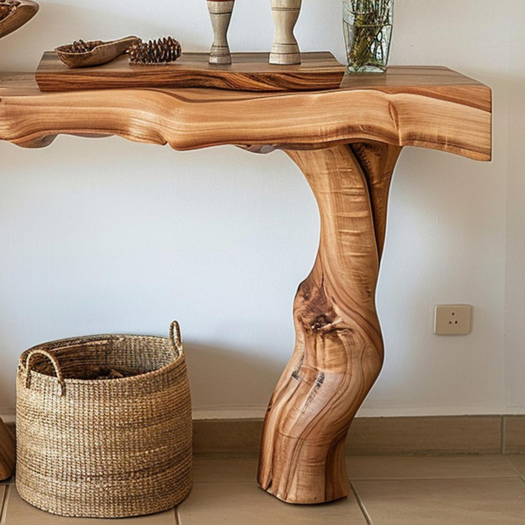 Narrow Live Edge Side Table