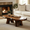 Rustic Wood Coffee Table For Living Room Decor