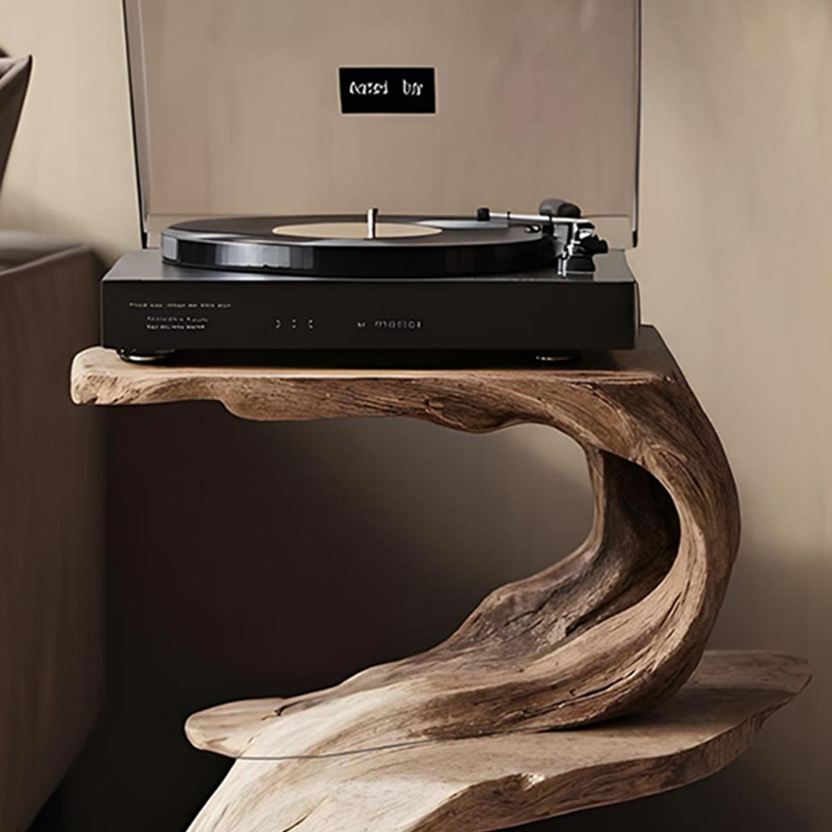 Rustic Record Stand Industrial Living Room Furniture