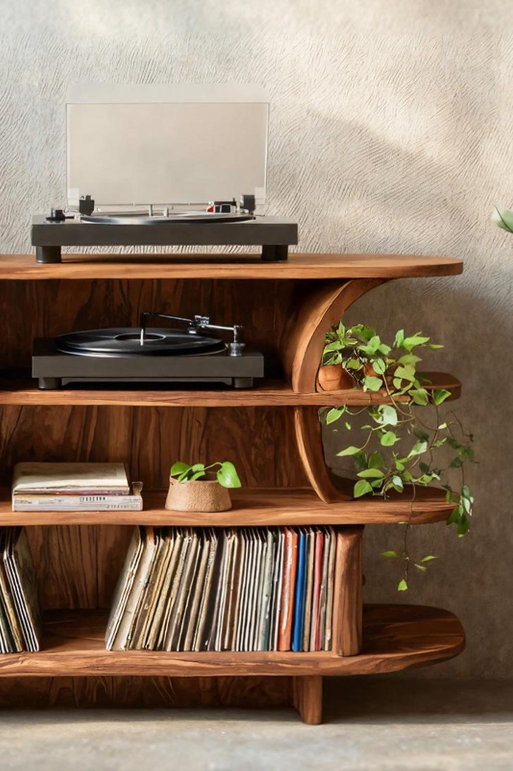 Handcrafted Solid Wood Media Cabinet, Rustic Entryway Storage Console & Credenza Buffet Sideboard Decor