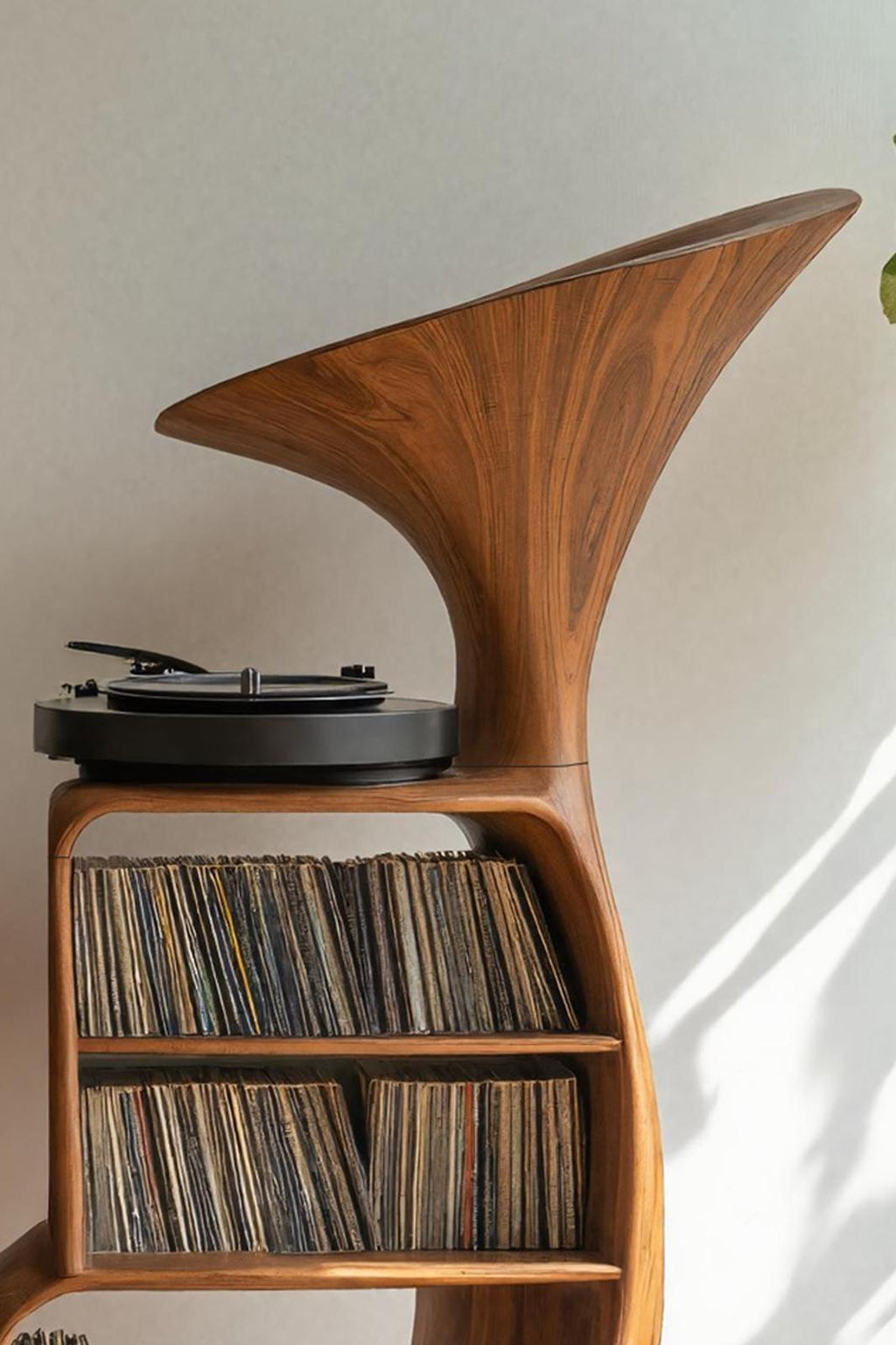 Rustic Vinyl Record Cabinet For Furniture Decor