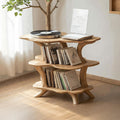 Rustic Large Vinyl Record Stand For Entryway Storage Decor