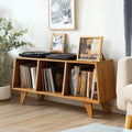 Rustic Wooden Record Player Table For Living Room Furniture