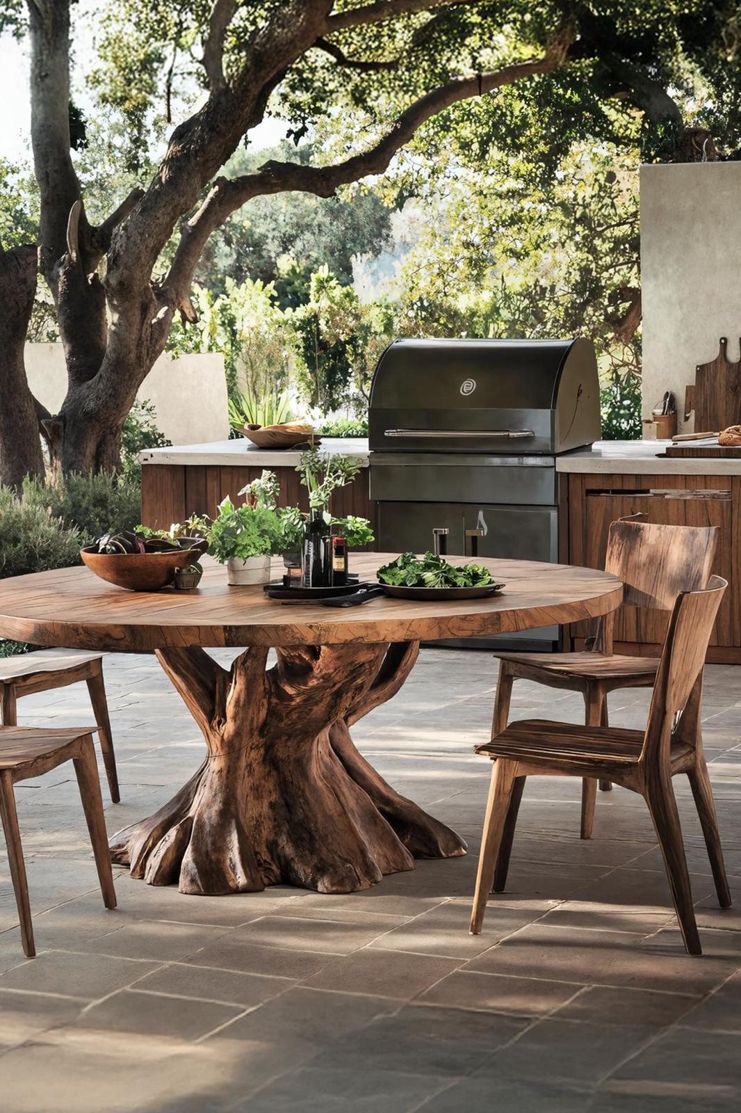 Handcrafted Kitchen Table For Artisanal Decor SILDTTRDN005