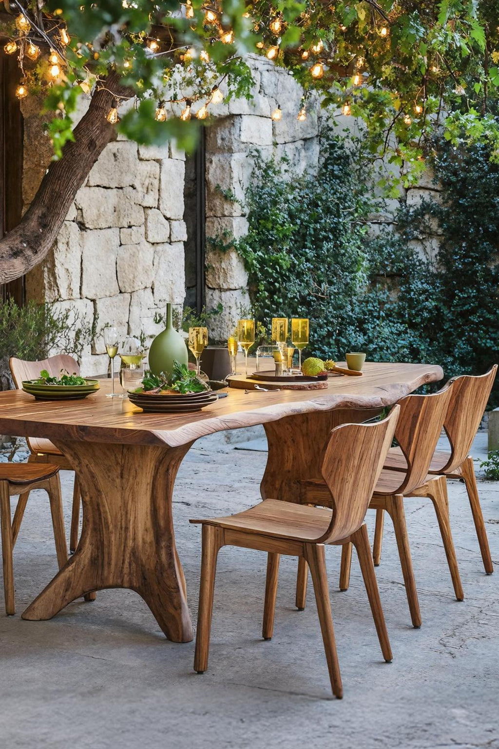 Rustic Solid Wood Dining Table, Handcrafted Live Edge Kitchen Table for Traditional Home Decor, Large Family Table