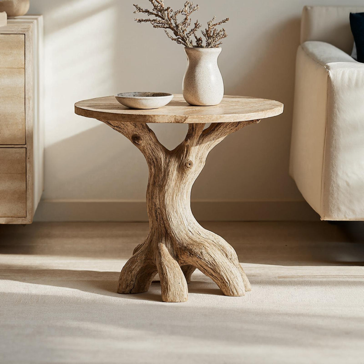 Farmhouse End Table Live Edge Table Home Decor