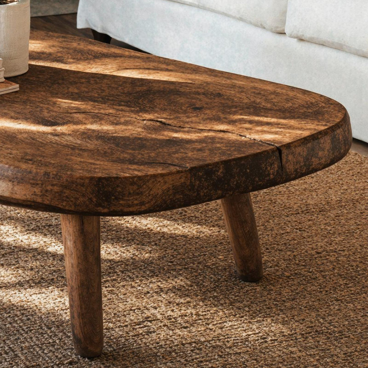 Handcrafted Wood Coffee Table For Living Room