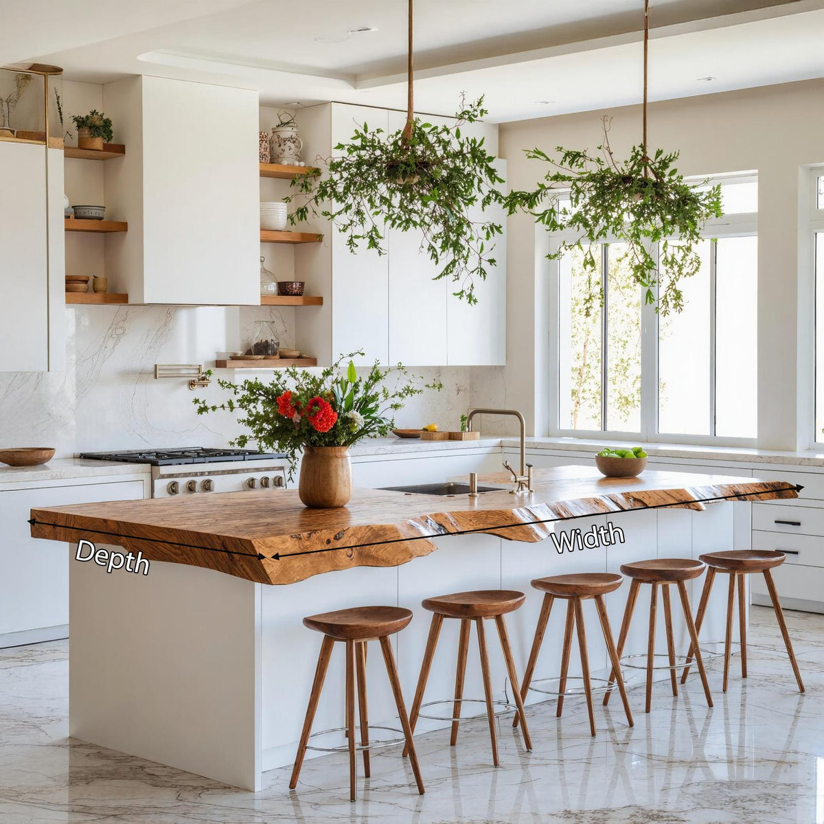 Mid Century Live Edge Countertop Kitchen Decor Statement