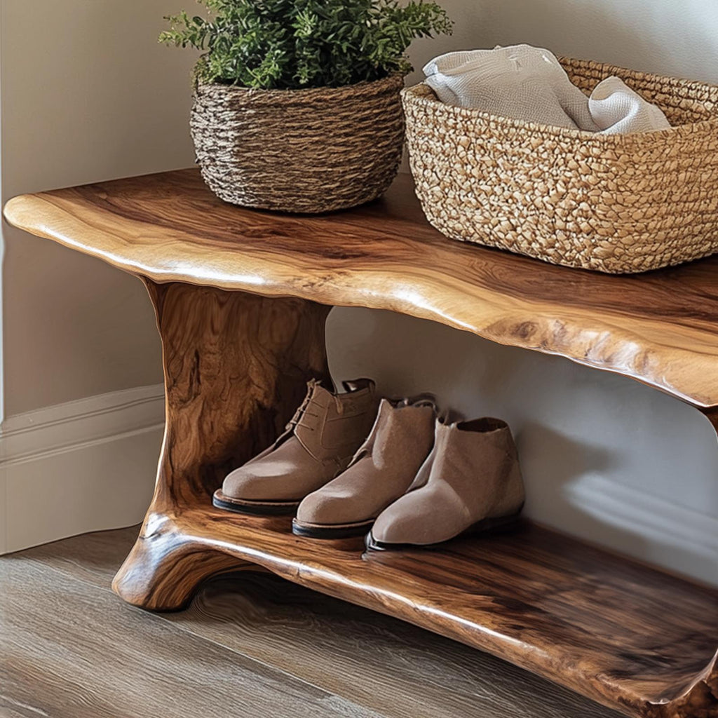 Handmade Entryway Shoe Bench Rack Livingroom Furniture