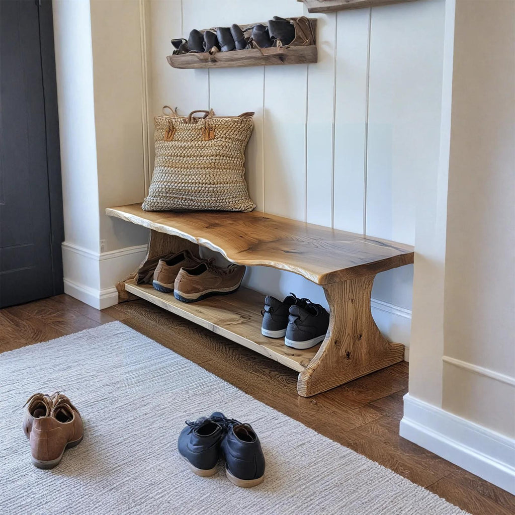 Narrow Shoe Bench Rack Home Decor