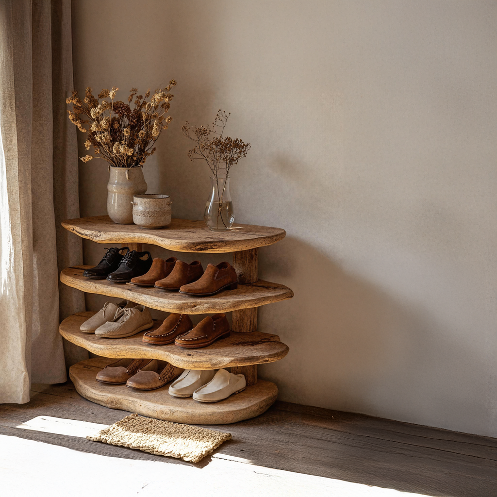Traditional Wooden Shoe Bench For Home & Office