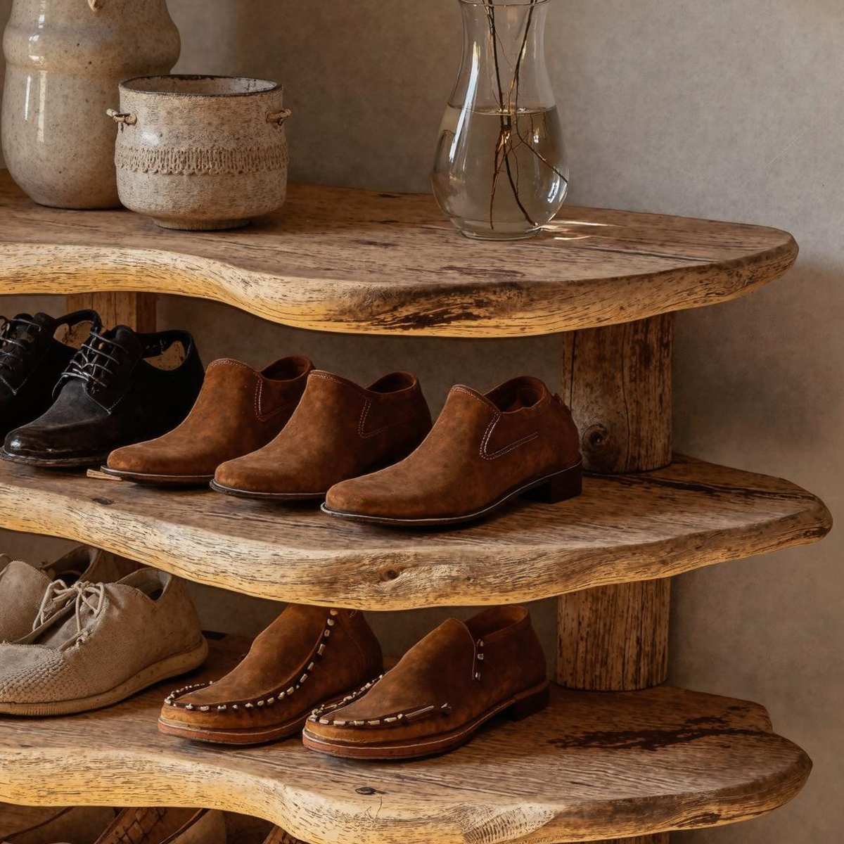 Traditional Wooden Shoe Bench For Home & Office
