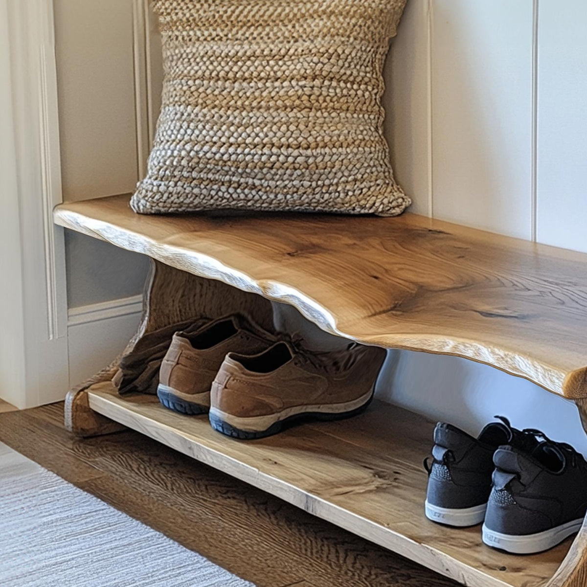 Narrow Shoe Bench Rack Home Decor