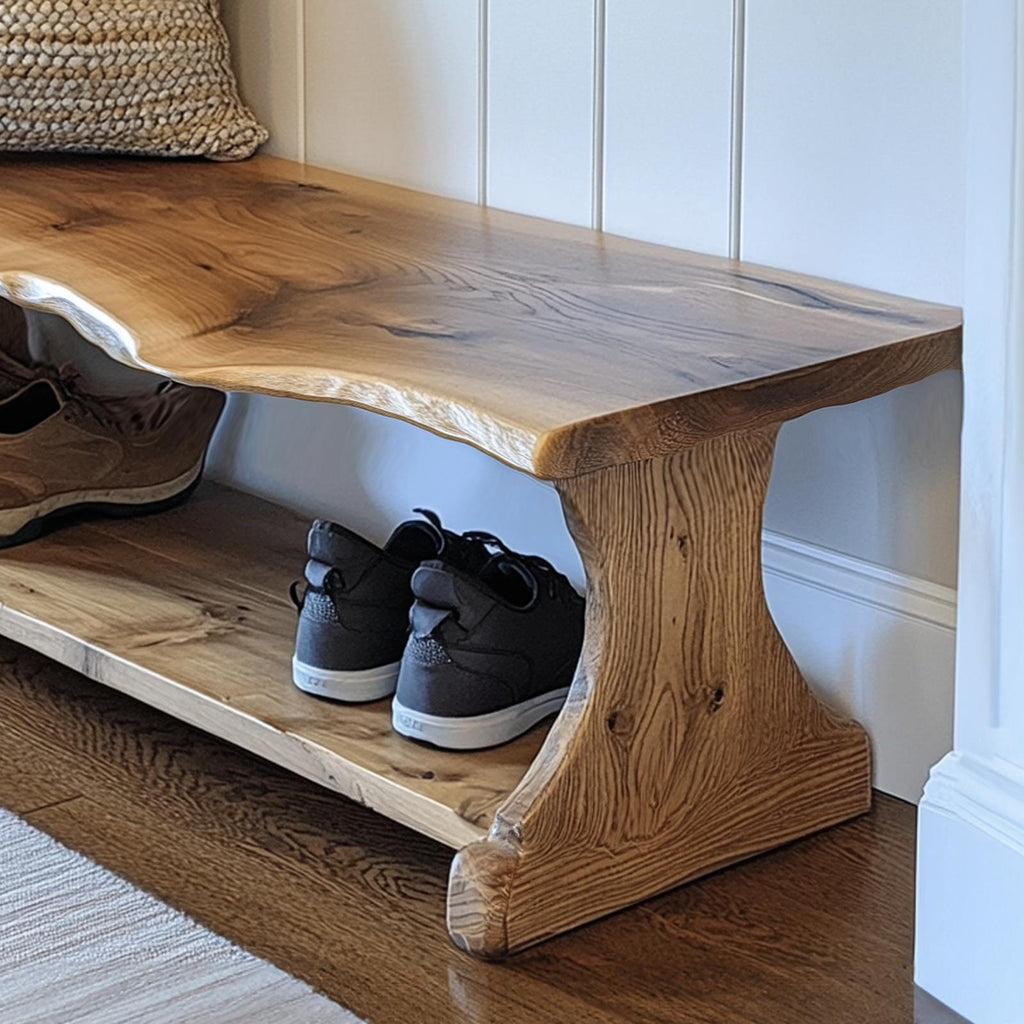 Narrow Shoe Bench Rack Home Decor