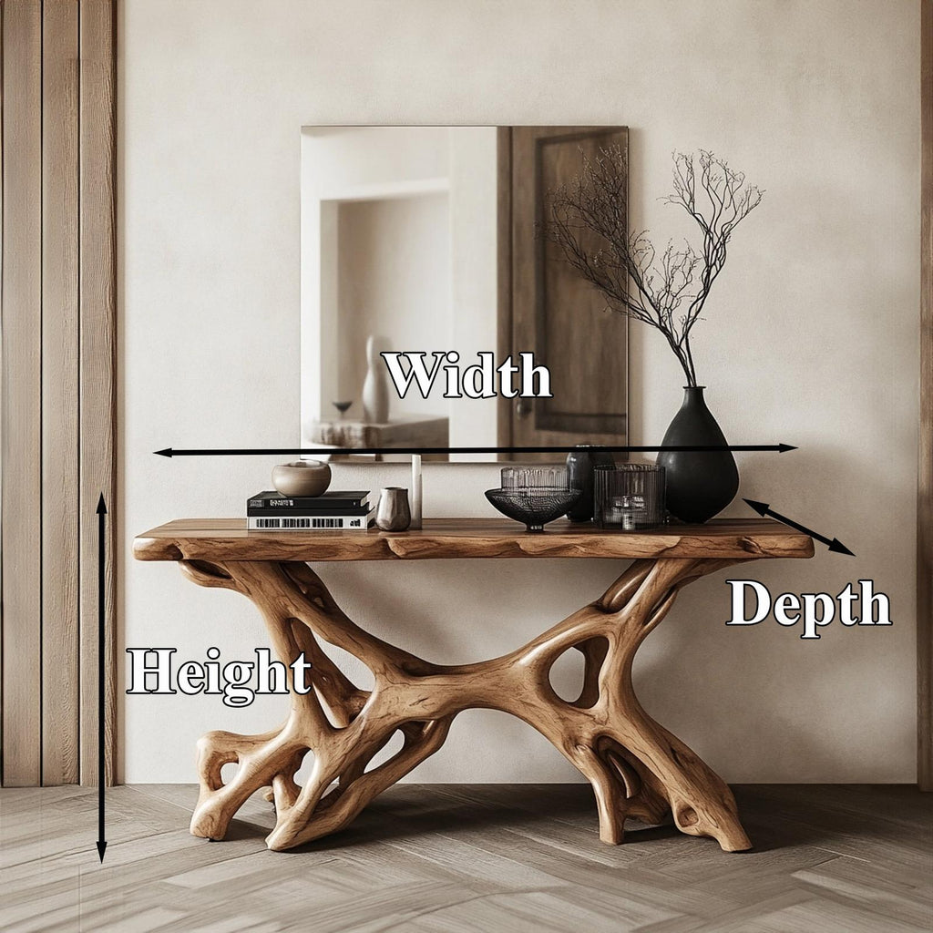 Rustic Console Table Handcrafted SILDTCS043