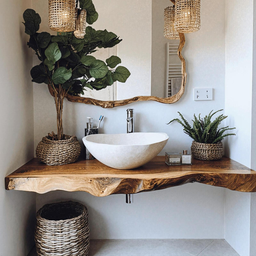 Mid Century Wooden Floating Vanity For Bathroom Design