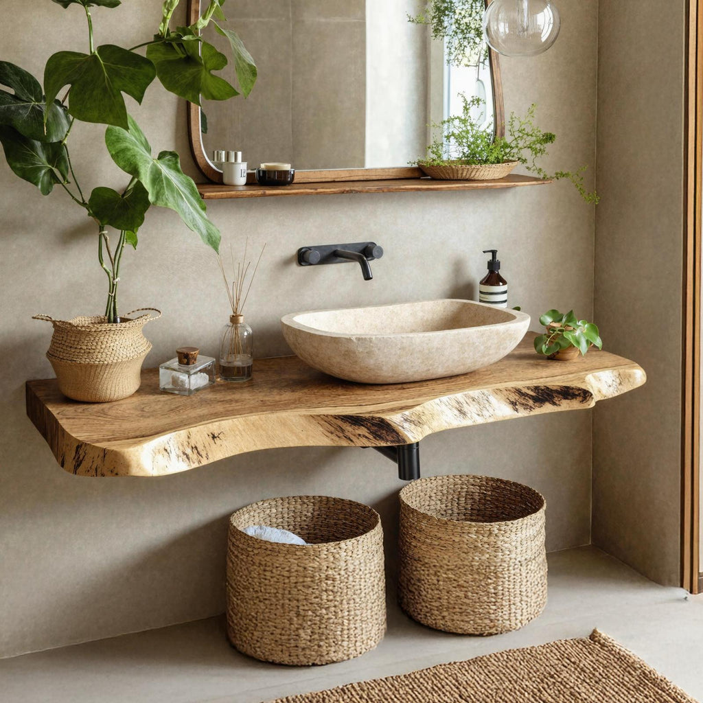 Rustic Solid Wood Vanity For Elegant Bathroom Decor