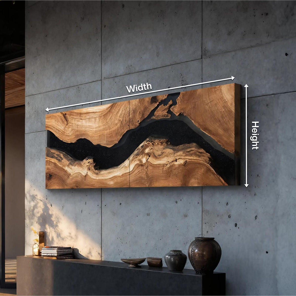 Handcrafted Wooden Rectangular Wall Art For Living Room Decor SILDTTRWA031
